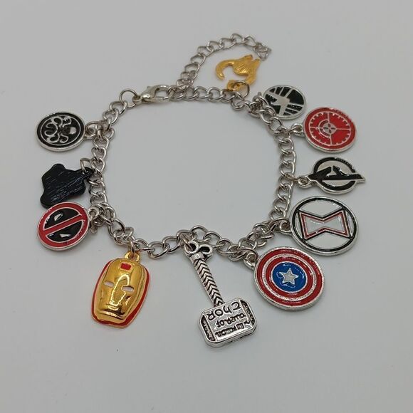New Super Hero Charm Bracelet Fantastic Fans Collectible Jewelry Merchandise New - Picture 2 of 4
